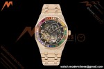Audemars Piguet - Royal Oak 15412OR 41mm Rainbow RG/RG Skeleton Dial THBF V3 SH3132 Free Sprung
