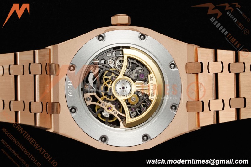 Audemars Piguet - Royal Oak 15412OR 41mm Rainbow RG/RG Skeleton Dial THBF V3 SH3132 Free Sprung