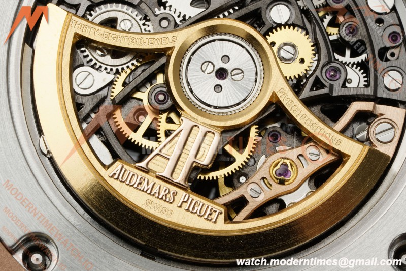 Audemars Piguet - Royal Oak 15412OR 41mm Rainbow RG/RG Skeleton Dial THBF V3 SH3132 Free Sprung