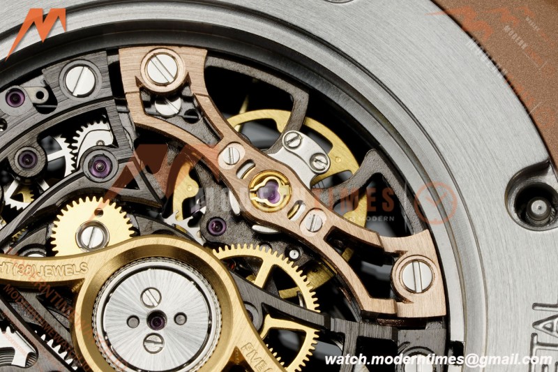 Audemars Piguet - Royal Oak 15412OR 41mm Rainbow RG/RG Skeleton Dial THBF V3 SH3132 Free Sprung