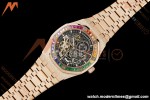 Audemars Piguet - Royal Oak 15412OR 41mm Rainbow RG/RG Skeleton Dial THBF V3 SH3132 Free Sprung