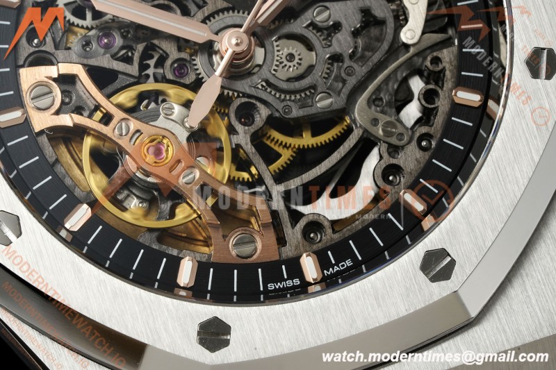 Audemars Piguet - Royal Oak 15407ST 41mm Openworked SS/SS Skeleton Dial THBF V3 SH3132 Free Sprung