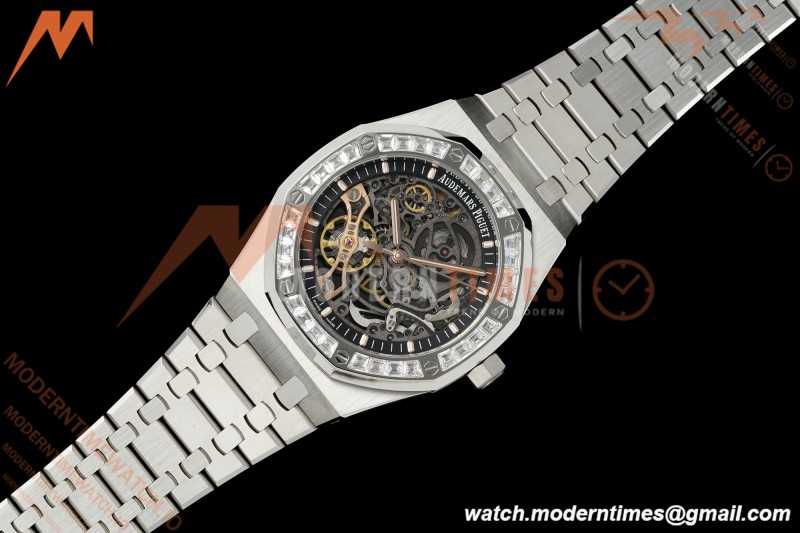 Audemars Piguet - Royal Oak 15412BC 41mm Dia SS/SS Skeleton Dial THBF V3 SH3132 Free Sprung