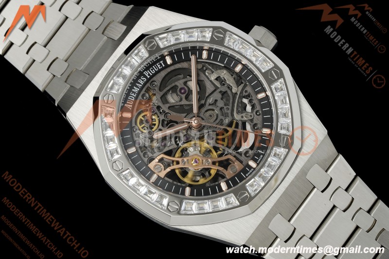 Audemars Piguet - Royal Oak 15412BC 41mm Dia SS/SS Skeleton Dial THBF V3 SH3132 Free Sprung