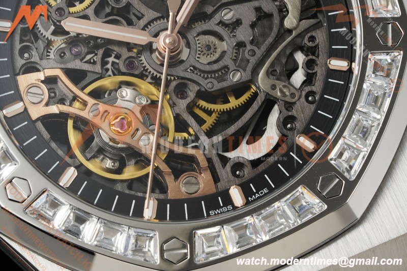 Audemars Piguet - Royal Oak 15412BC 41mm Dia SS/SS Skeleton Dial THBF V3 SH3132 Free Sprung