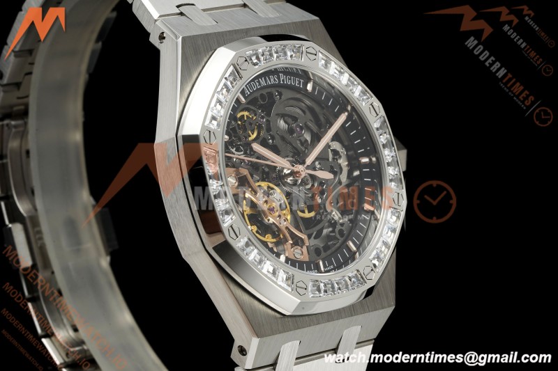 Audemars Piguet - Royal Oak 15412BC 41mm Dia SS/SS Skeleton Dial THBF V3 SH3132 Free Sprung