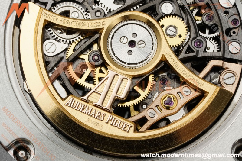 Audemars Piguet - Royal Oak 15407BC 41mm Openworked Frosted SS/SS Skeleton THBF V3 SH3132 Free Sprung