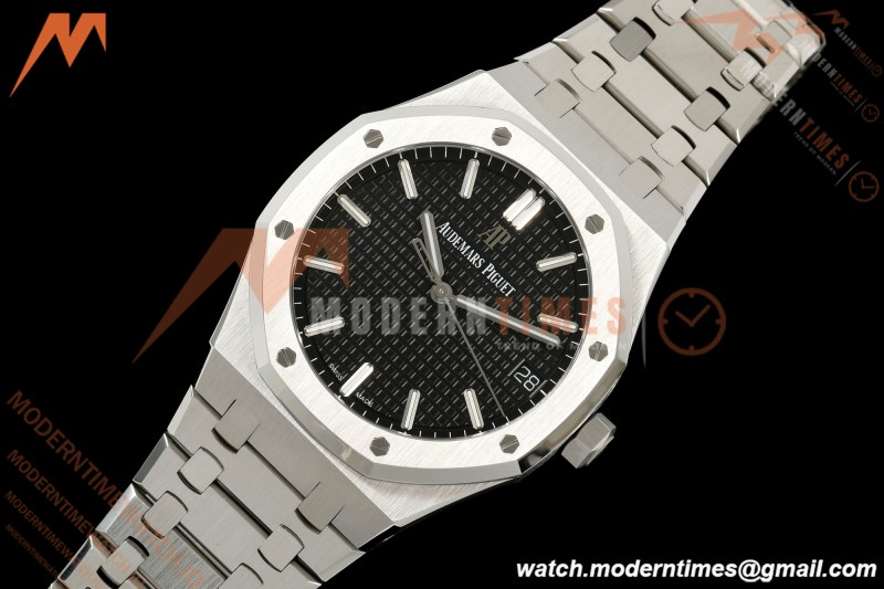Audemars Piguet - Royal Oak 15500ST SS/SS Black ZF V4 SA4302 Free Sprung