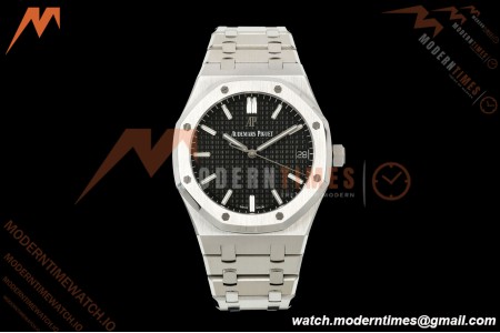 Audemars Piguet - Royal Oak 15500ST SS/SS Black ZF V4 SA4302 Free Sprung