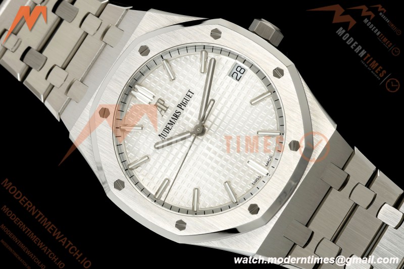 Audemars Piguet - Royal Oak 15500ST SS/SS White ZF V4 SA4302 Free Sprung