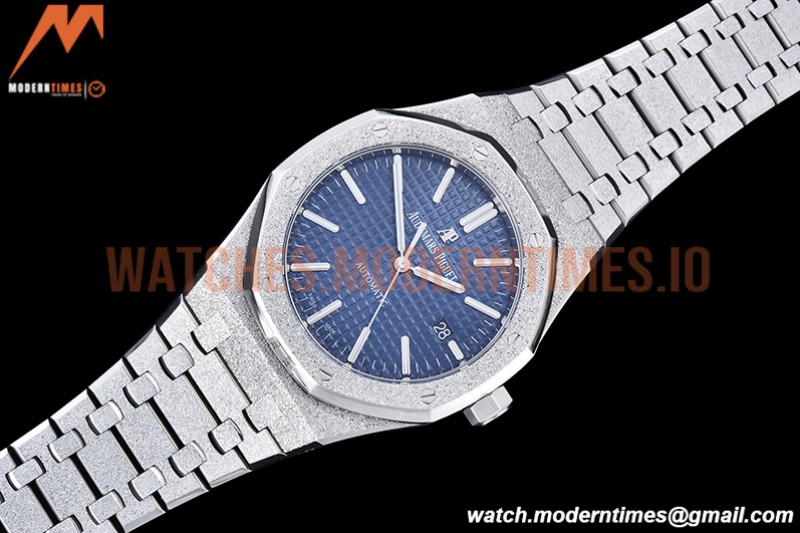 Audemars Piguet - Royal Oak 15410 Frosted SS/SS Blue ZF A3120