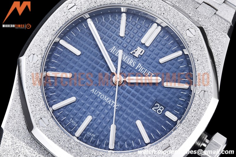 Audemars Piguet - Royal Oak 15410 Frosted SS/SS Blue ZF A3120