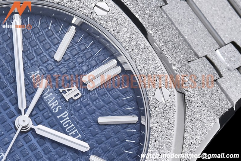 Audemars Piguet - Royal Oak 15410 Frosted SS/SS Blue ZF A3120