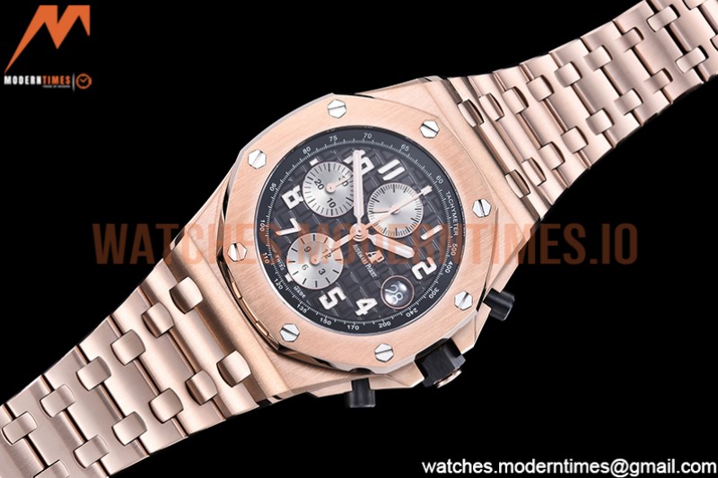 Audemars Piguet - AP ROO Chronograph RG/RG Grey/Num APF A3126 Mod
