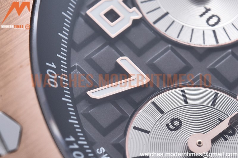 Audemars Piguet - AP ROO Chronograph RG/RG Grey/Num APF A3126 Mod