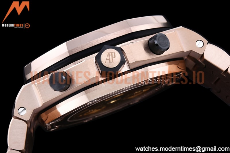 Audemars Piguet - AP ROO Chronograph RG/RG Brown/Num APF A3126 Mod