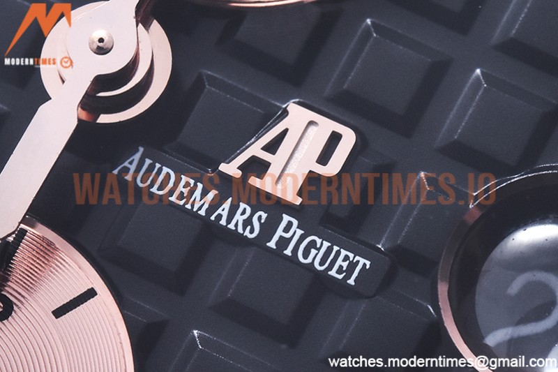 Audemars Piguet - AP ROO Chronograph RG/RG Black/Num APF A3126 Mod