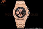 Audemars Piguet - AP ROO Chronograph RG/RG Black/Num JF A3126 Mod