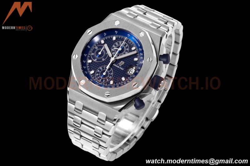 Audemars Piguet - AP ROO Chronograph SS/SS Blue/Stk JF A3126 Mod