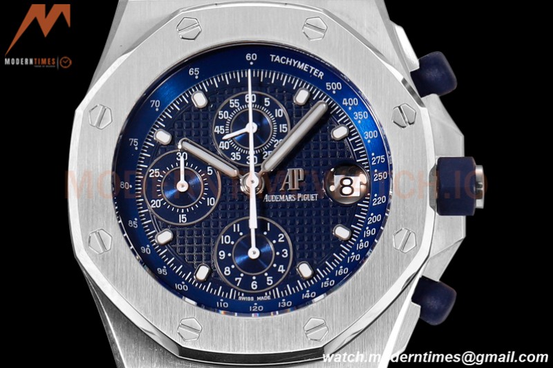 Audemars Piguet - AP ROO Chronograph SS/SS Blue/Stk JF A3126 Mod