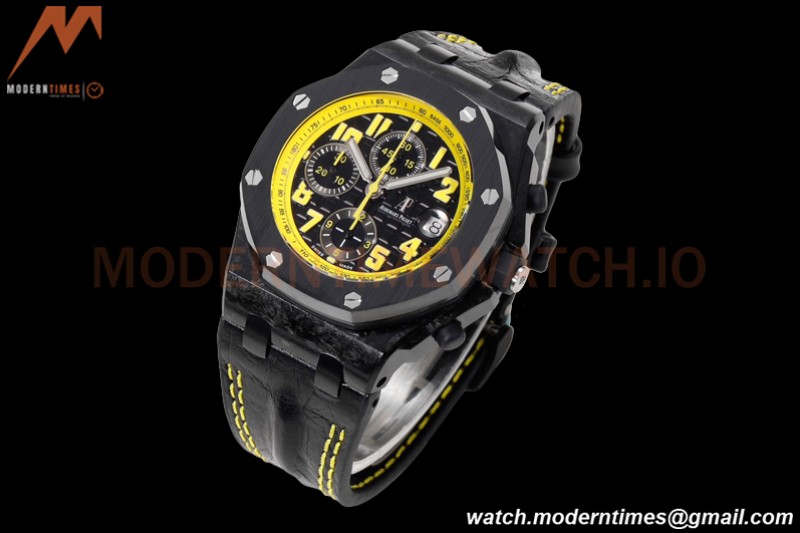 Audemars Piguet - AP ROO Chronograph SS/LE Black/Num JF A3126 Mod