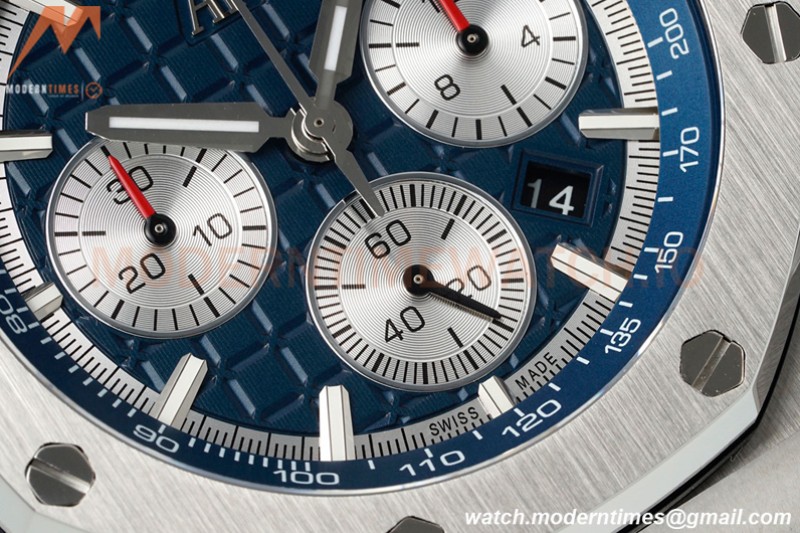 Audemars Piguet - AP ROO Chronograph 26420 SS/RU Blue/Silver APF 7750 MOD