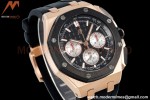 Audemars Piguet - AP ROO Chronograph 26420 RG/RU Black/Black APF 7750 MOD