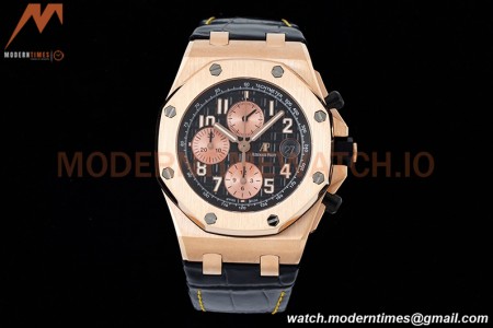 Audemars Piguet - AP ROO Chronograph RG/LE Blk/Num SF A3126 Mod