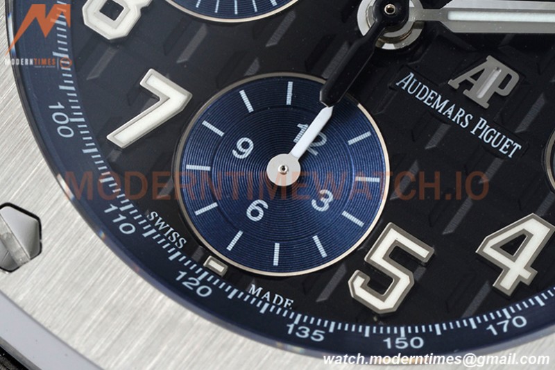 Audemars Piguet - AP ROO Chronograph SS/LE Blk/Num Blue SF A3126 Mod