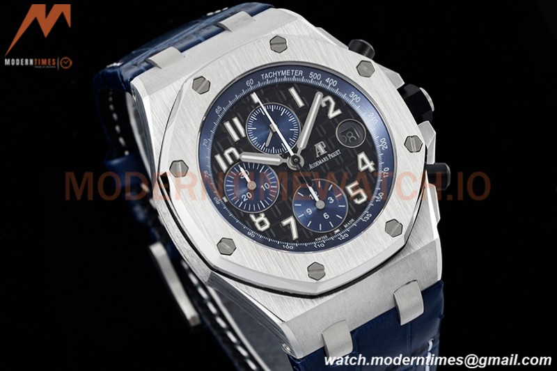 Audemars Piguet - AP ROO Chronograph SS/LE Blk/Num Blue SF A3126 Mod