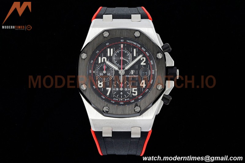 Audemars Piguet - AP ROO Chronograph SS/RU Cer/Black/Num SF A3126 Mod