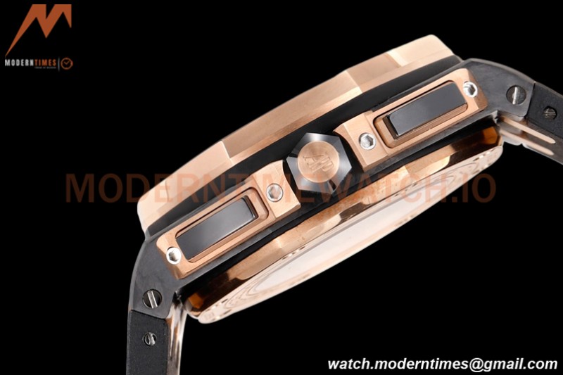 Audemars Piguet - AP ROO Chronograph 44mm CER/RG/RU Black JJF A3126 Mod
