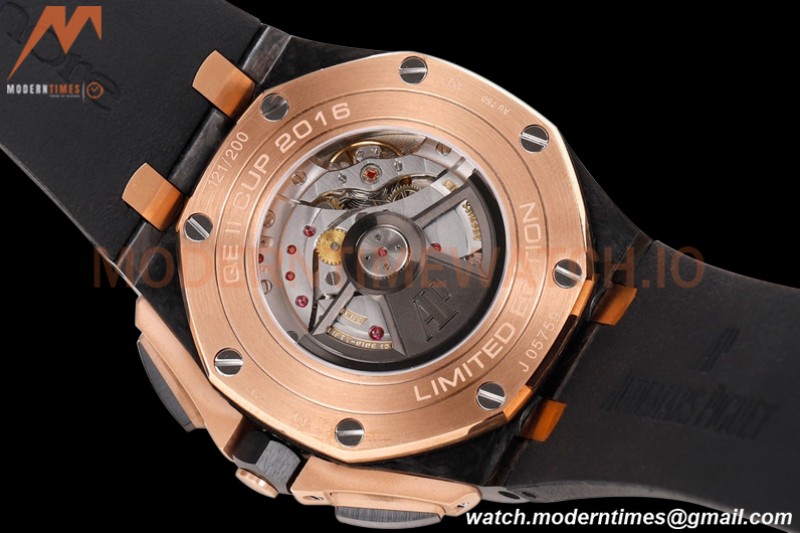 Audemars Piguet - AP ROO Chronograph 44mm CER/RG/RU Black JJF A3126 Mod