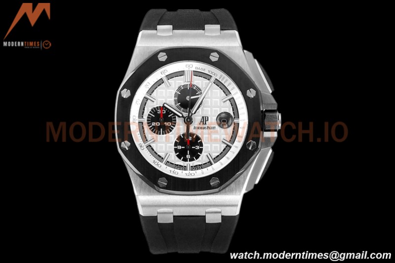 Audemars Piguet - AP ROO Chronograph 44mm CER/SS/RU White JJF A3126 Mod