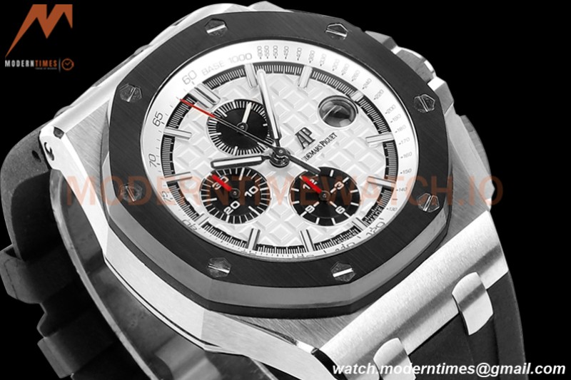 Audemars Piguet - AP ROO Chronograph 44mm CER/SS/RU White JJF A3126 Mod