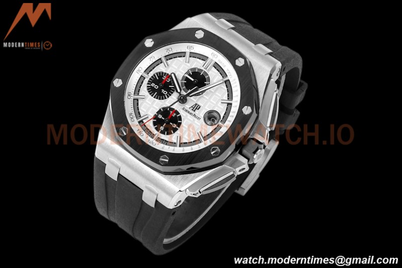 Audemars Piguet - AP ROO Chronograph 44mm CER/SS/RU White JJF A3126 Mod