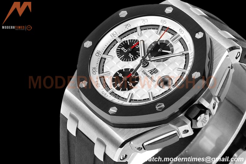 Audemars Piguet - AP ROO Chronograph 44mm CER/SS/RU White JJF A3126 Mod