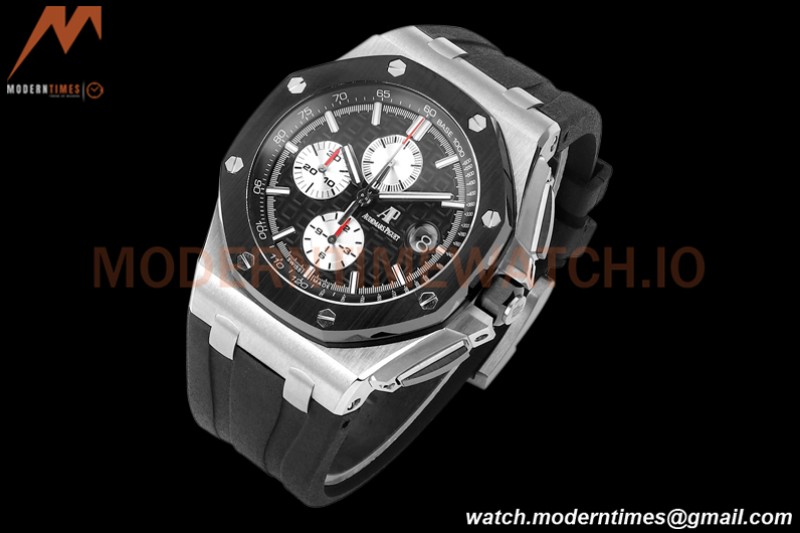 Audemars Piguet - AP ROO Chronograph 44mm CER/SS/RU Black JJF A3126 Mod