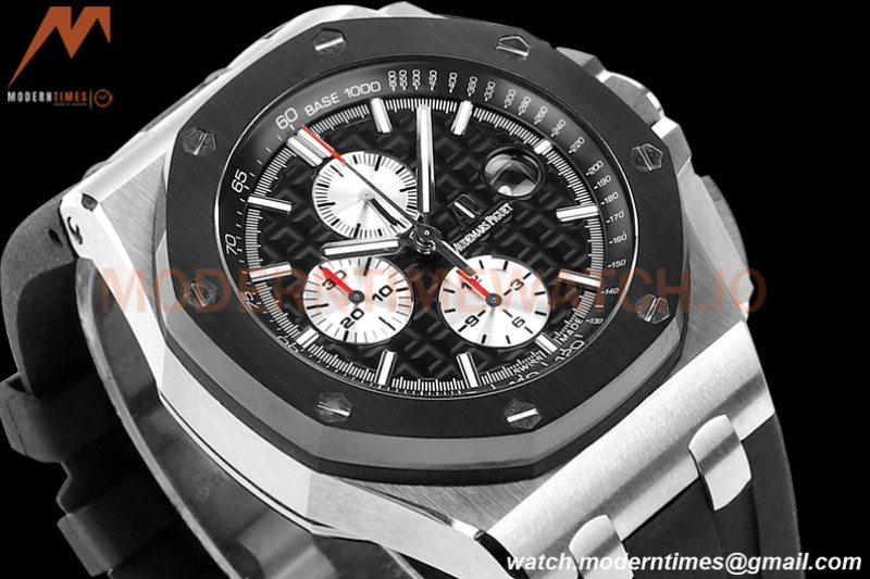 Audemars Piguet - AP ROO Chronograph 44mm CER/SS/RU Black JJF A3126 Mod