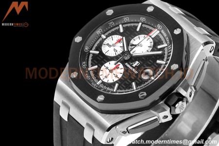 Audemars Piguet - AP ROO Chronograph 44mm CER/SS/RU Black JJF A3126 Mod