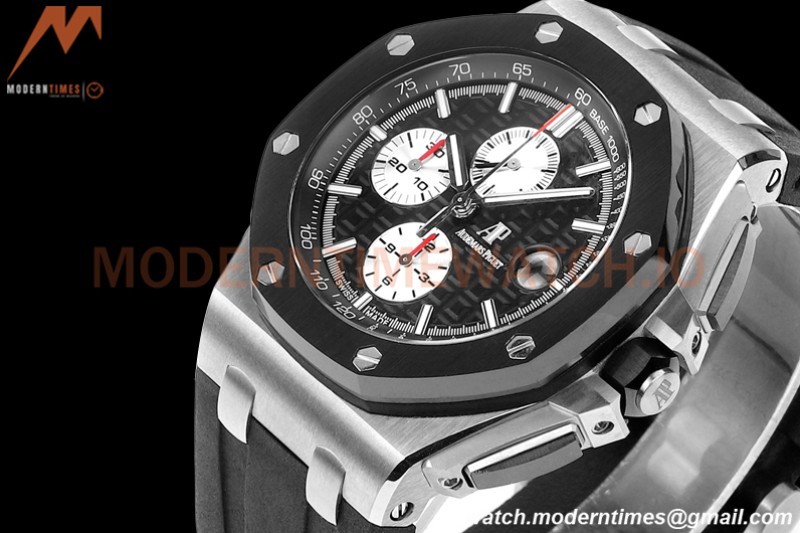 Audemars Piguet - AP ROO Chronograph 44mm CER/SS/RU Black JJF A3126 Mod