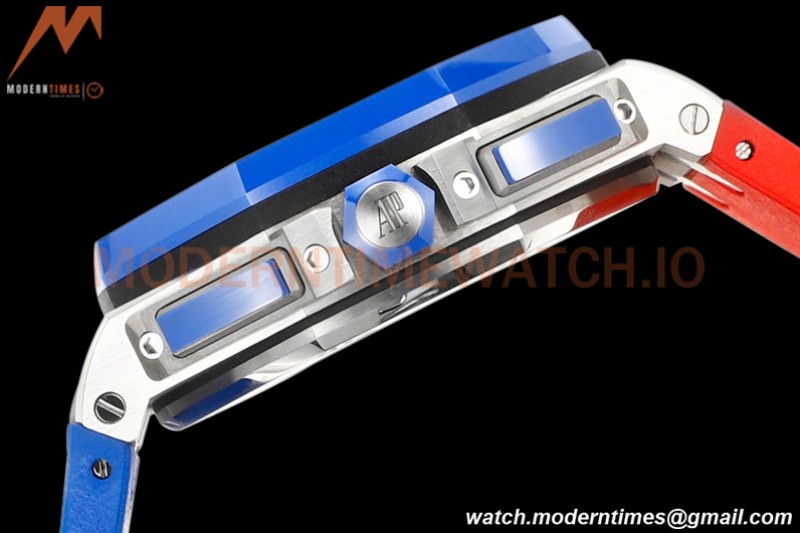 Audemars Piguet - AP ROO Chronograph 44mm CER/SS/RU Blue/Red JJF A3126 Mod