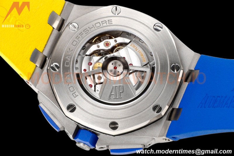 Audemars Piguet - AP ROO Chronograph 44mm CER/SS/RU Blue/Yelw JJF A3126 Mod
