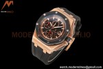 Audemars Piguet - AP ROO Chronograph 44mm RG/CER/RU Black JJF A3126 Mod