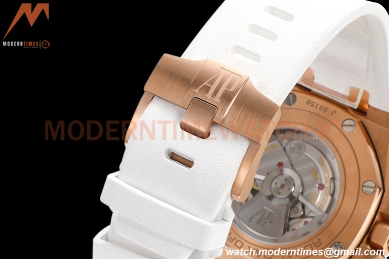 Audemars Piguet - AP ROO Chronograph 44mm RG/RU White JJF A3126 Mod