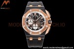 Audemars Piguet - AP ROO Chronograph 44mm CER/RG/RU Blk/Wht JJF A3126 Mod