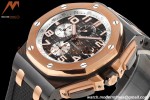 Audemars Piguet - AP ROO Chronograph 44mm CER/RG/RU Blk/Wht JJF A3126 Mod