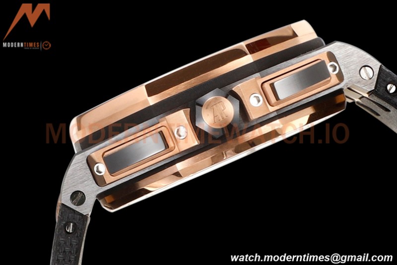 Audemars Piguet - AP ROO Chronograph 44mm CER/RG/RU Blk/Wht JJF A3126 Mod