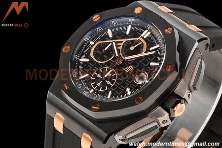 Audemars Piguet - AP ROO Chronograph 44mm CER/CER/RU Black JJF A3126 Mod