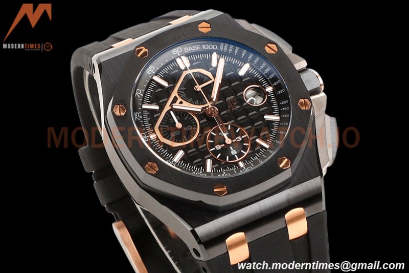 Audemars Piguet - AP ROO Chronograph 44mm CER/CER/RU Black JJF A3126 Mod